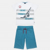 Set Five Star t-shirt with navy design and shorts (6-16 years)