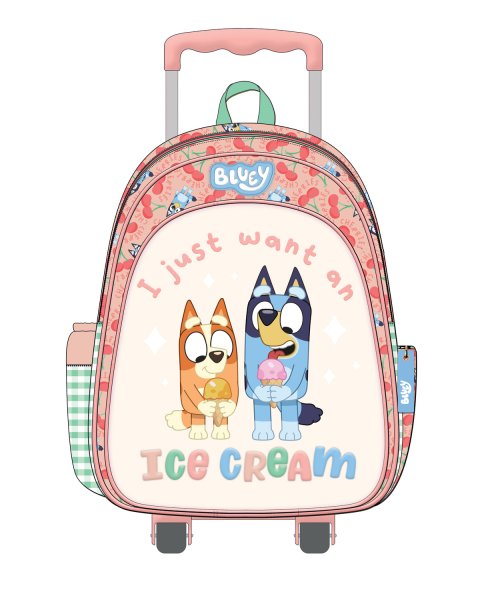 Trolley backpack kindergarten Bluey Ice Cream