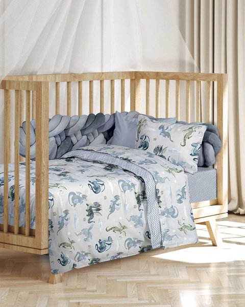 3-piece dragon sheet set (sheets 130x170, pillowcase)