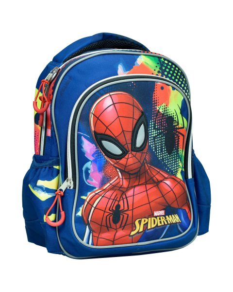 Backpack kindergarten Spiderman silver eyes