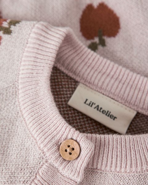 Ζακέτα πλεκτή Lil'Atelier με τύπωμα (6-18 μηνών)