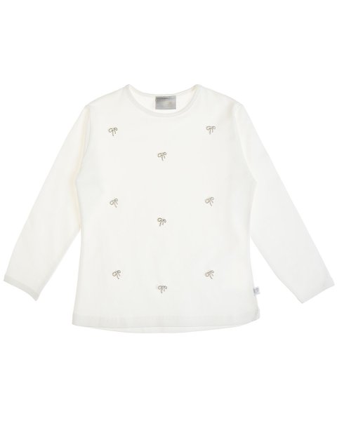Top with appliqued metallic bows (6-16 years)
