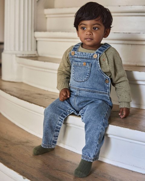 Σαλοπέτα τζιν Lil'Atelier organic cotton (6-12 μηνών)