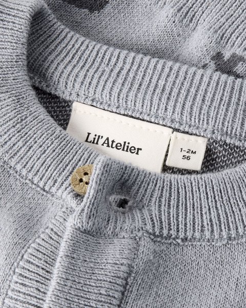 Knitted cardigan Lil'Atelier with pattern (1-18 months)