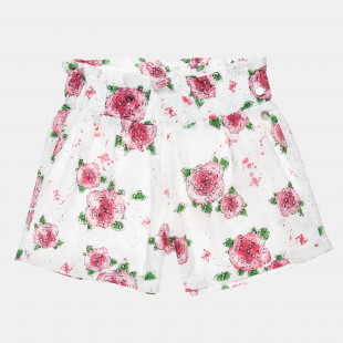 Shorts floral with cutwork embroidery (6-14 years)