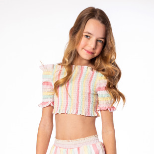 Waffle crop top (6-16 years)