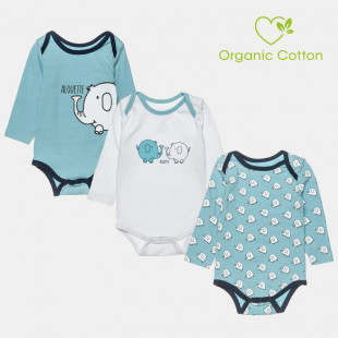 Babygrows Tender Comforts from organic cotton 3 pcs (3-12 months)