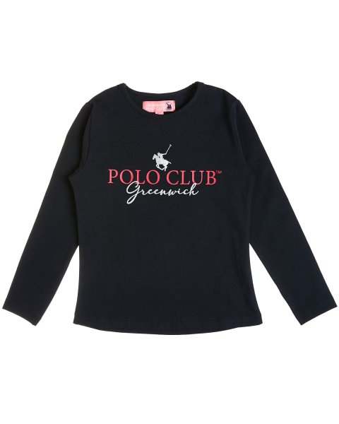 Μπλούζα Greenwich Polo Club με ανάγλυφα glitter στοιχεία (6-14 ετών)