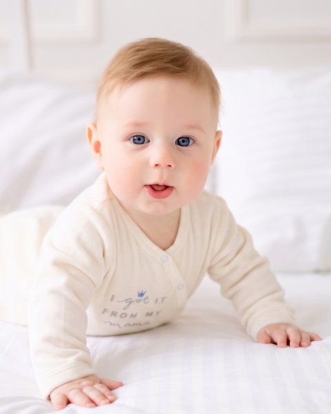 Babygrow velour Tender Comforts with embroidery (1-12 months)