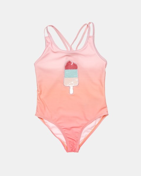 Swimsuit sun safe UPF40+ with flippy sequin (4-14 years)