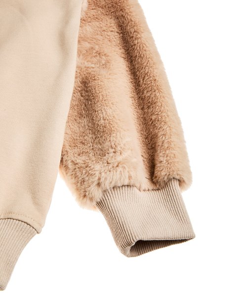 Top cotton fleece blend with fluffy sleeves (6-14 years)