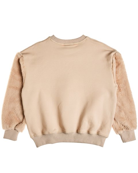 Top cotton fleece blend with fluffy sleeves (6-14 years)
