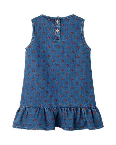Φόρεμα τζιν Lil'Atelier με κεντητά στοιχεία (2-7 ετών)