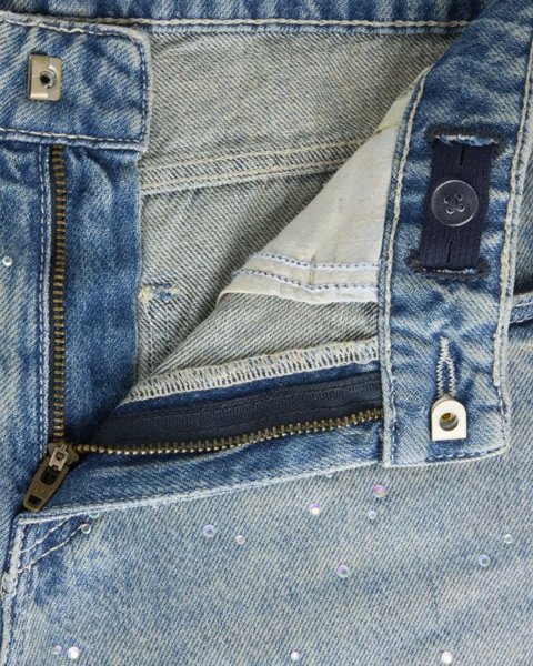 Denim pants with rhinestones (6-14 years)
