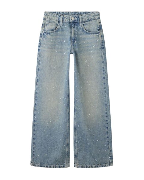 Denim pants with rhinestones (6-14 years)