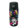 Water bottle thermos with straw Kuromi Sketchy 450ml ή 500ml