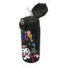 Water bottle thermos with straw Kuromi Sketchy 450ml ή 500ml