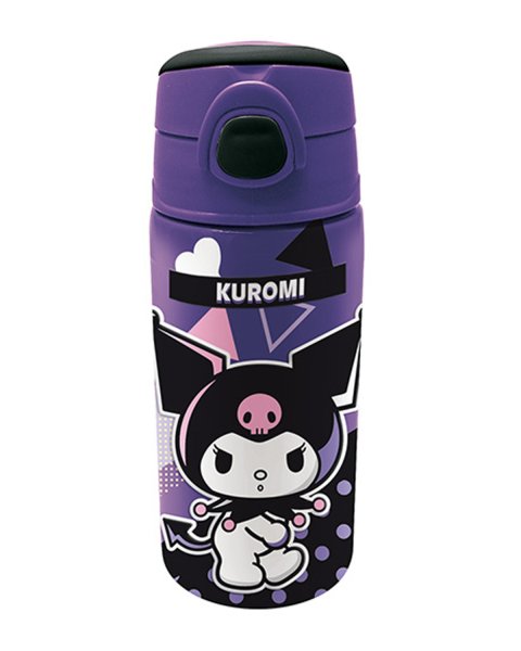 Water bottle thermos stainless steel with straw Kuromi Popart 450ml