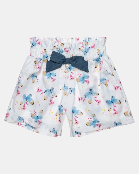 Shorts high waisted with decorative bow (12 months-5 years)