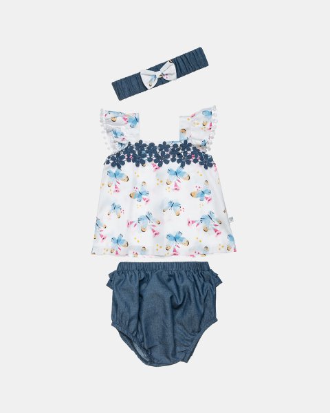 Set top with underwear and headband (3-18 months)