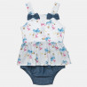 Babygrow with ruffles and butterfly pattern (1-12 months)