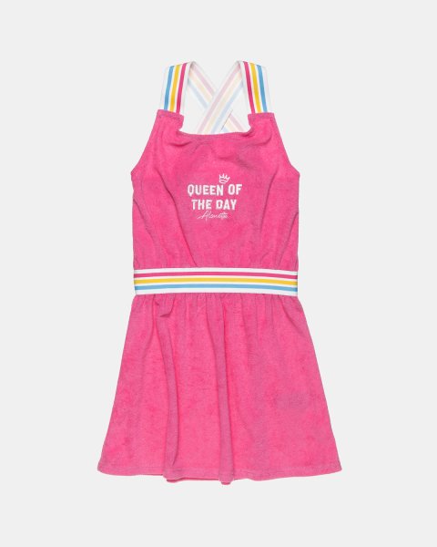 Dress towel like fabric with cross back design (2-5 years)