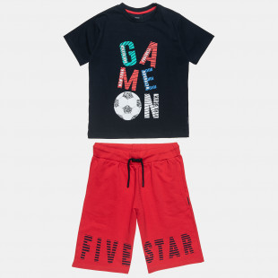 Σετ Five Star μπλούζα με τύπωμα και βερμούδα (12 μηνών-5 ετών)