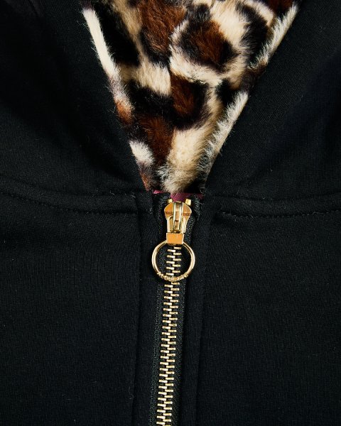 Zip hoodie with eco fur hood (6-16 years)