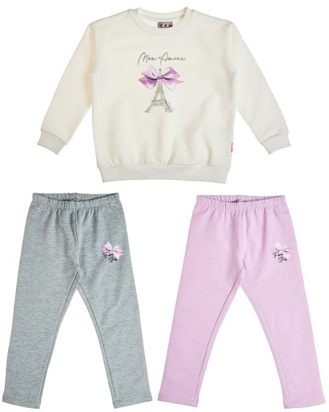 Tracksuit cotton fleece blend Five Star with embossed elements (12 months-5 years)