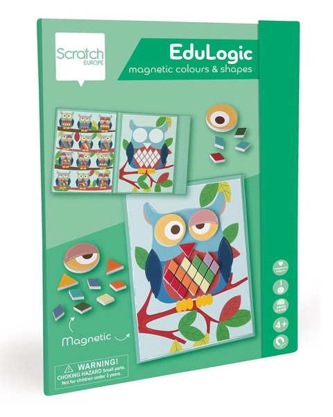 Toy Scratch Magnetic Colours & Shapes Owl 60pcs (4+ years)