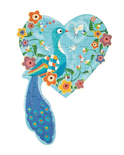 Toy Scratch Contour puzzle 40pcs Peacock (3+ years)