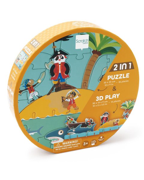 Toy Scratch Contour 3D puzzle 36pcs Pirates (3+ years)