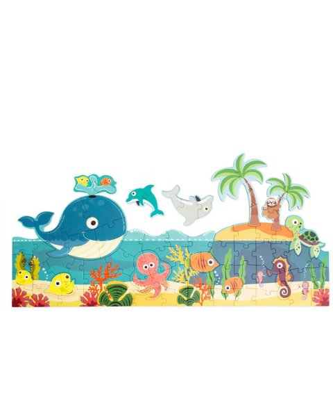 Toy Scratch Floor Puzzle Ocean 80pcs (2+ years)