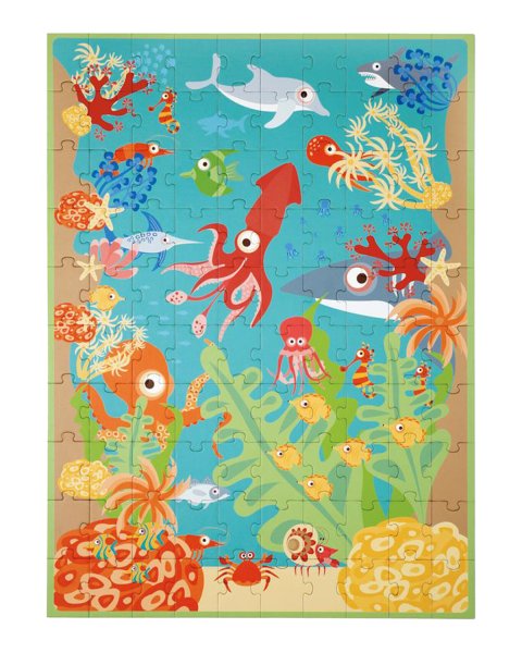 Toy Scratch Contour puzzle 100pcs Ocean (5+ years)