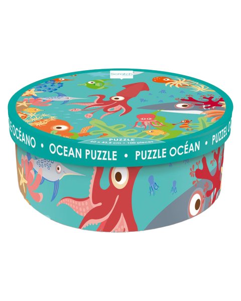 Toy Scratch Contour puzzle 100pcs Ocean (5+ years)