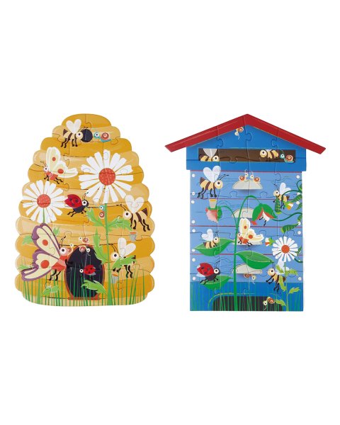 Toy Scratch 2-sided puzzle Bees 2x20pcs (3+ years)
