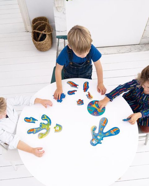 Toy Scratch puzzle 4x6pcs Robot (3+ years)