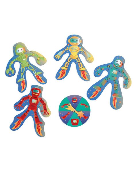 Toy Scratch puzzle 4x6pcs Robot (3+ years)