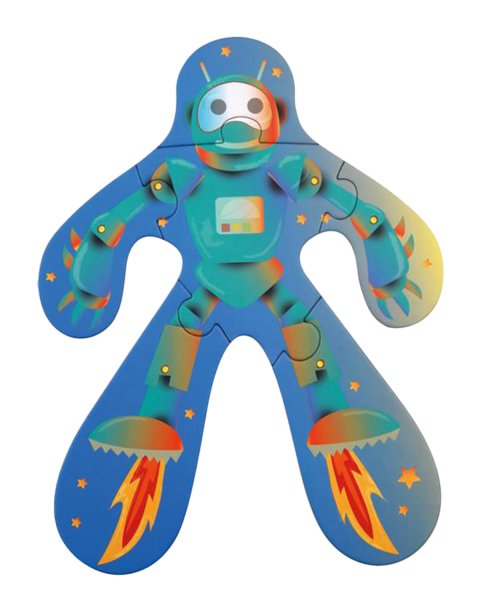 Toy Scratch puzzle 4x6pcs Robot (3+ years)