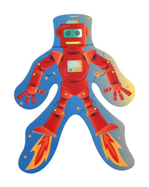 Toy Scratch puzzle 4x6pcs Robot (3+ years)