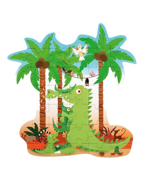Toy Scratch Contour puzzle 36pcs Crocodile (3+ years)