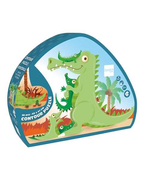 Toy Scratch Contour puzzle 36pcs Crocodile (3+ years)