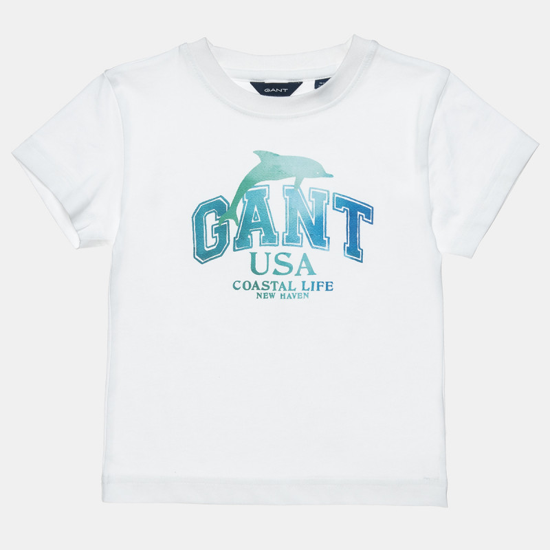 Μπλούζα Gant με τύπωμα δελφίνι (2-7 ετών)