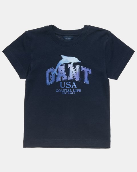 Μπλούζα Gant με τύπωμα δελφίνι (2-7 ετών)