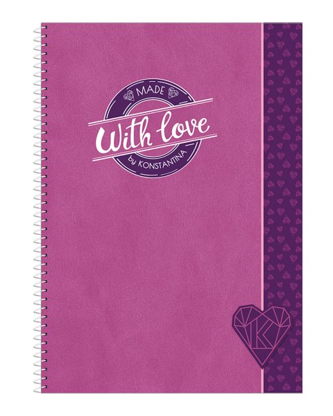 Spiral notebook Α4 with 2 subjects Konstantina