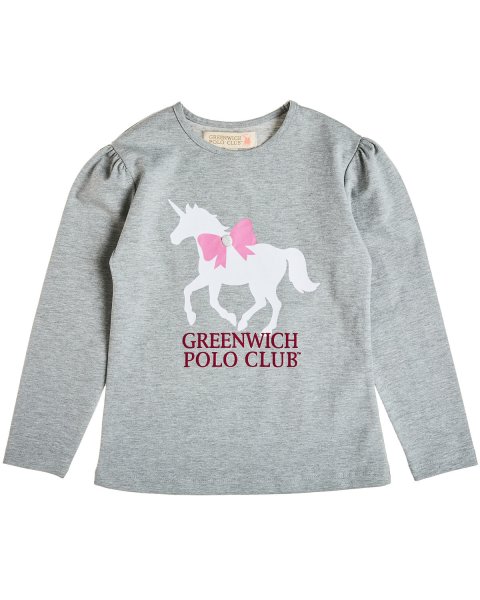 Μπλούζα Greenwich Polo Club με ανάγλυφα γράμματα (6-14 ετών)