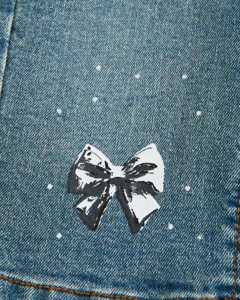 Denim pants with prints (12 months-5 years)