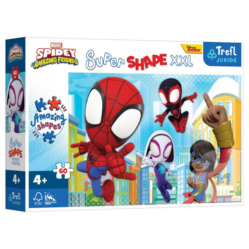 Puzzle Trefl Marvel Spiderman XXL shape 60pcs (4+ years)