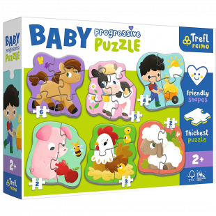 Puzzle Trefl progressive with farm animals set of 6 (2+ years)