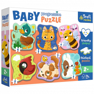 Puzzle Trefl progressive with farm animals set of 6 (2+ years)